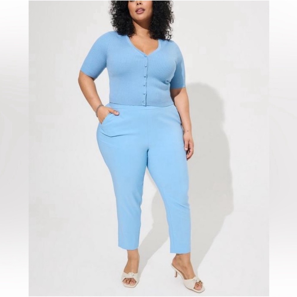 Light blue pull on pants